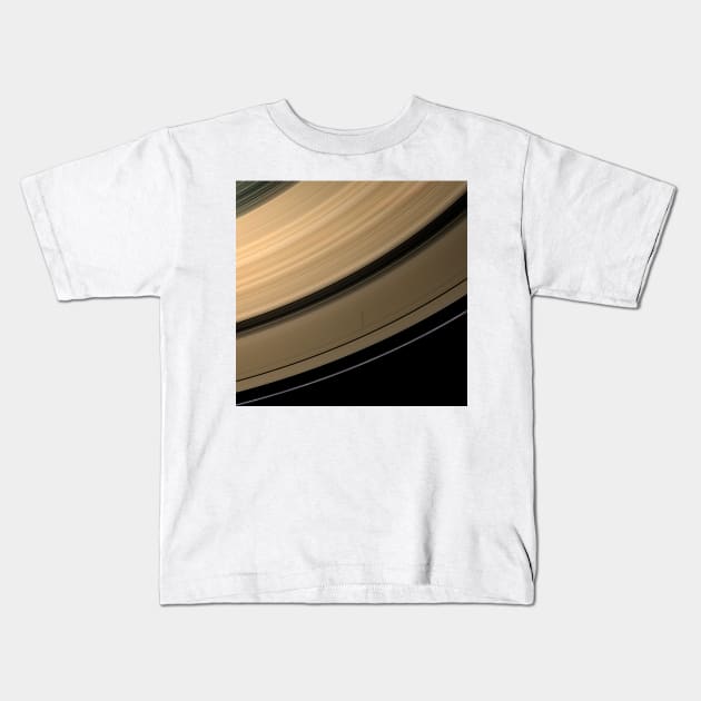 Saturn's rings at equinox, Cassini image (C012/2505) Kids T-Shirt by SciencePhoto